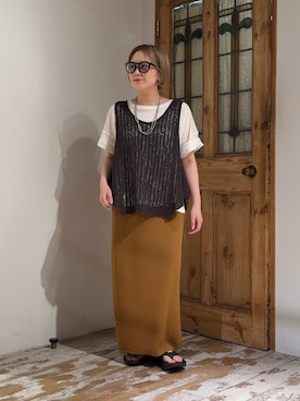 「PUAL CE CIN（ピュアルセシン）のアイテム」を使った、erikaさん（レディース・147cm）の夏コーディネート