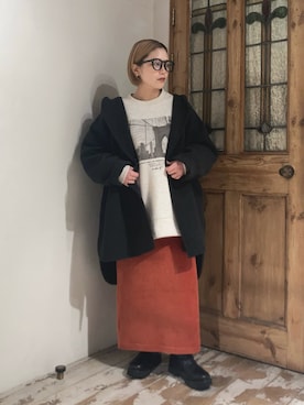「PUAL CE CIN（ピュアルセシン）のアイテム（その他アウター）」を使った、erikaさん（レディース・147cm）の冬コーディネート