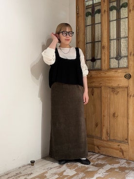 「アイテム（ベスト）」を使った、erikaさん（レディース・147cm）の夏コーディネート