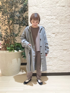 「ヒッコリー」｜「アイテム（その他アウター）」を使った、erikaさん（レディース・147cm）の秋コーディネート