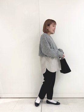 「PUAL CE CIN（ピュアルセシン）のアイテム（アンサンブル）」を使った、erikaさん（レディース・147cm）の秋コーディネート