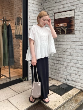 「アイテム（シャツ/ブラウス）」を使った、erikaさん（レディース・147cm）の夏コーディネート