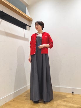 「URBAN RESEARCH DOORS（アーバンリサーチドアーズ）のスクエアトゥリボンミュール（サンダル）」を使った、gさん（レディース・148cm）の秋コーディネート