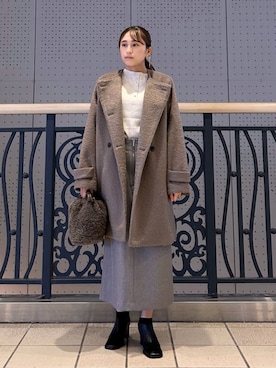 「アイテム（トレンチコート）」を使った、ア デイ イン ザ　ライフさん（レディース・153cm）の冬コーディネート