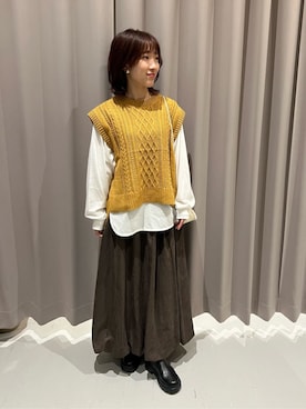 「アイテム（スカート）」を使った、ア デイ イン ザ　ライフさん（メンズ・153cm）の秋コーディネート