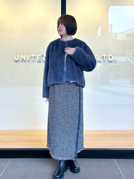 「スカートコーデ」｜「アイテム（ブルゾン）」を使った、ア デイ イン ザ　ライフさん（レディース・160cm）の秋コーディネート