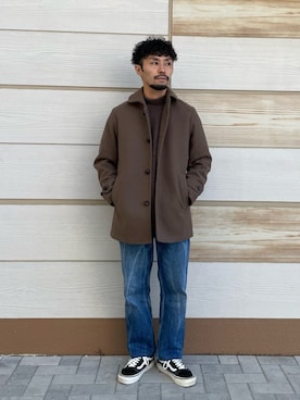 「ショールカラー」｜ア デイ イン ザ　ライフさん（メンズ・161cm）の冬コーディネート