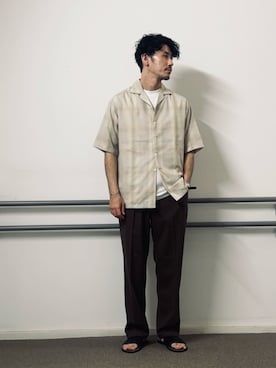 「A DAY IN THE LIFE UNITED ARROWS(アデイインザライフユナイテッドアローズ)のクリア ポンチ ジャスト カットソー-接触冷感-<A DAY IN THE LIFE>(Tシャツ/カットソー、ホワイト系)」を使った、ア デイ イン ザ ライフさん(レディース・160cm)の夏コーディネート