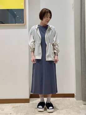 「Tシャツワンピ」｜ア デイ イン ザ　ライフさん（レディース・156cm）の春コーディネート