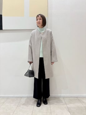 「アイテム（ノーカラーコート）」を使った、ア デイ イン ザ　ライフさん（レディース・166cm）の秋コーディネート