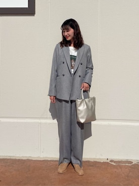 「アイテム（トートバッグ、その他）」を使った、ア デイ イン ザ　ライフさん（レディース・157cm）の秋コーディネート