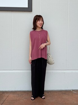 「アイテム（ハンドバッグ、ゴールド系）」を使った、ア デイ イン ザ　ライフさん（レディース・153cm）の春コーディネート