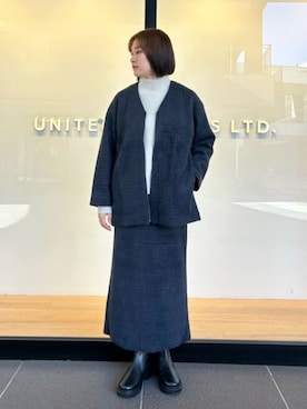 「チェック柄」｜「アイテム（その他アウター）」を使った、ア デイ イン ザ　ライフさん（レディース・160cm）の秋コーディネート