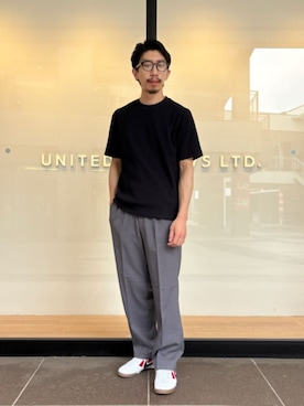 「A DAY IN THE LIFE UNITED ARROWS(アデイインザライフユナイテッドアローズ)のケーブル ジャガード カットソー<A DAY IN THE LIFE>(Tシャツ/カットソー、ブルー系)」を使った、ア デイ イン ザ ライフさん(レディース・160cm)の夏コーディネート