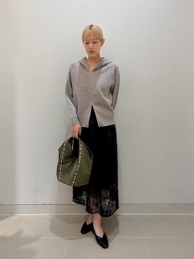 「A DAY IN THE LIFE UNITED ARROWS(アデイインザライフユナイテッドアローズ)のスウェットライク ダブルジップパーカー ‐ウォッシャブル‐<A DAY IN THE LIFE>(パーカー、グレー系)」を使った、ア デイ イン ザ ライフさん(レディース・162cm)の秋コーディネート