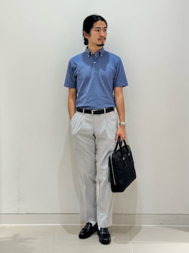 「アイテム（ビジネスバッグ）」を使った、ア デイ イン ザ　ライフさん（メンズ・174cm）の夏コーディネート