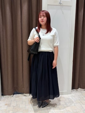 「半袖ニット」｜ア デイ イン ザ　ライフさん（レディース・160cm）の春コーディネート
