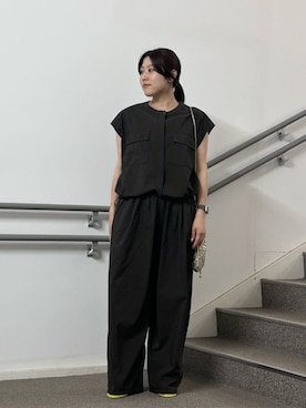 「アイテム（ハンドバッグ、ゴールド系）」を使った、ア デイ イン ザ　ライフさん（レディース・155cm）の夏コーディネート