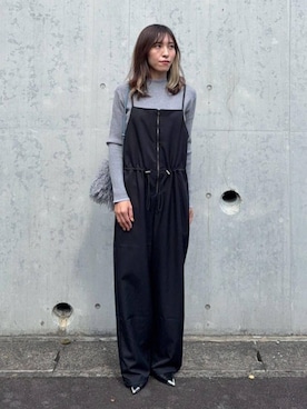 「アイテム（サロペット/オーバーオール）」を使った、ア デイ イン ザ　ライフさん（レディース・160cm）の冬コーディネート