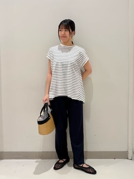「A DAY IN THE LIFE UNITED ARROWS（アデイインザライフユナイテッドアローズ）のブレード ミニトートバッグ＜A DAY IN THE LIFE＞（Tote、ベージュ系）」を使った、ア デイ イン ザ　ライフさん（レディース・155cm）の春コーディネート