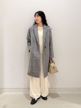 「オフィススタイル」｜「アイテム（チェスターコート）」を使った、ア デイ イン ザ　ライフさん（レディース・162cm）の秋コーディネート