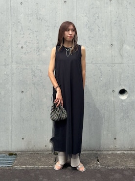「A DAY IN THE LIFE UNITED ARROWS(アデイインザライフユナイテッドアローズ)のキラキラ メッシュ巾着バッグ <A DAY IN THE LIFE>(ハンドバッグ、その他)」を使った、ア デイ イン ザ ライフさん(レディース・156cm)の夏コーディネート