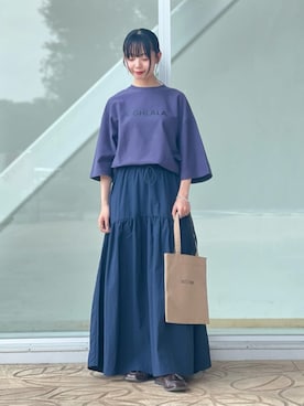 「アイテム（Tシャツ/カットソー）」を使った、ア デイ イン ザ　ライフさん（レディース・159cm）の冬コーディネート