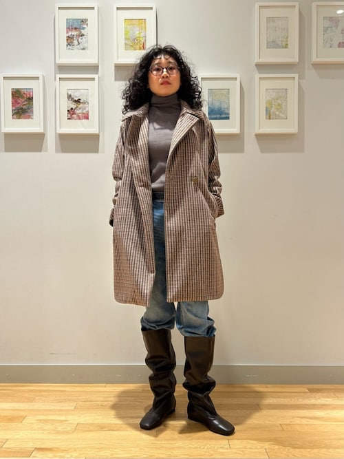 セール】ニットビーバー ステンカラーコート ＜A DAY IN THE LIFE  