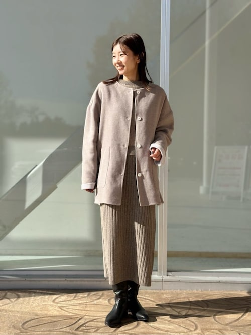 セール】リバー ノーカラーコート ‐リバーシブル‐＜A DAY IN THE LIFE