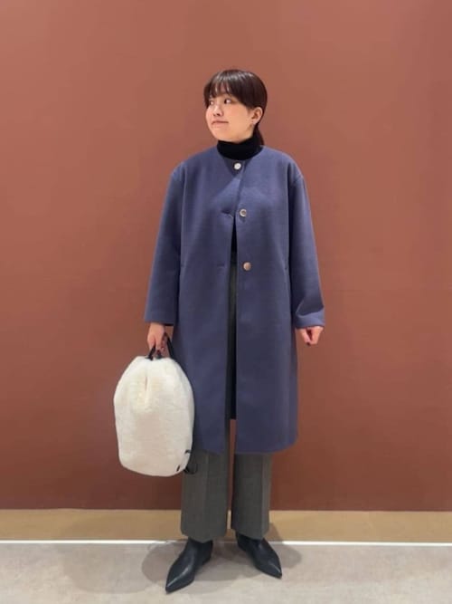 ニットモッサ ノーカラーコート ＜A DAY IN THE LIFE＞（ノーカラー