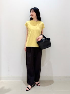 「A DAY IN THE LIFE UNITED ARROWS（アデイインザライフユナイテッドアローズ）のブレード ミニトートバッグ＜A DAY IN THE LIFE＞（Tote、ブラック系）」を使った、ア デイ イン ザ　ライフさん（レディース・155cm）の春コーディネート