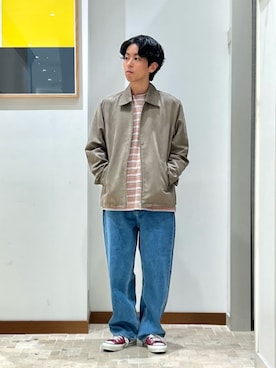 「A DAY IN THE LIFE UNITED ARROWS(アデイインザライフユナイテッドアローズ)の5ポケット バギーストレートデニム<A DAY IN THE LIFE>(デニムパンツ、ブルー系)」を使った、ア デイ イン ザ ライフさん(レディース・162cm)の秋コーディネート