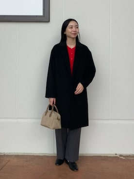 「オフィススタイル」｜「アイテム（チェスターコート）」を使った、ア デイ イン ザ　ライフさん（レディース・168cm）の秋コーディネート