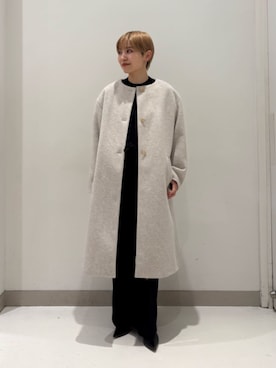 「アイテム（ノーカラーコート）」を使った、ア デイ イン ザ　ライフさん（レディース・159cm）の秋コーディネート
