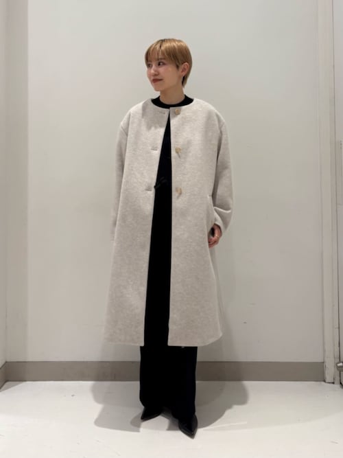 ニットモッサ ノーカラーコート ＜A DAY IN THE LIFE＞（ノーカラー