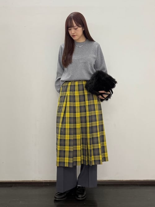 スカート（イエロー系）を使った「ギンガムチェックスカート」の人気