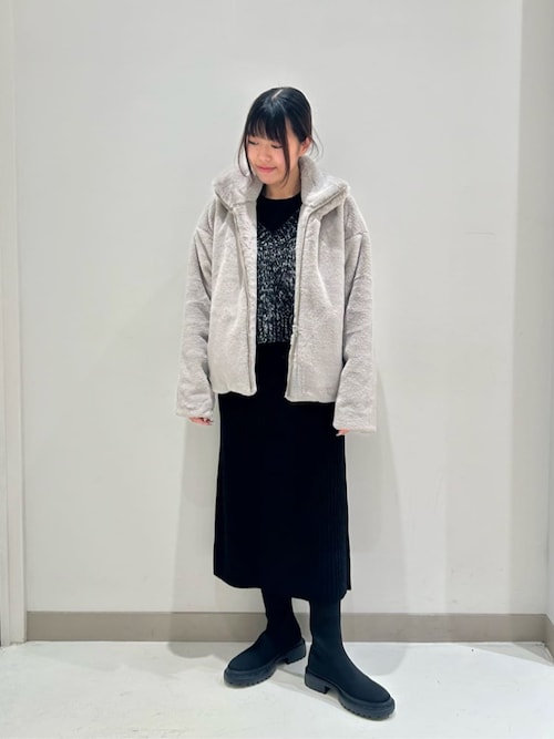 【UNITED ARROWS】エコファーブルゾン フェイクファー×ナイロン コンビブルゾン ＜A DAY IN THE LIFE＞