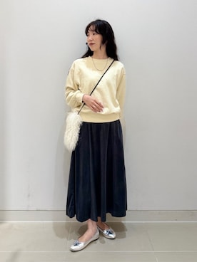 「A DAY IN THE LIFE UNITED ARROWS(アデイインザライフユナイテッドアローズ)のジャガード 裏毛プルオーバー <A DAY IN THE LIFE>(Tシャツ/カットソー、ベージュ系)」を使った、ア デイ イン ザ ライフさん(レディース・162cm)の秋コーディネート