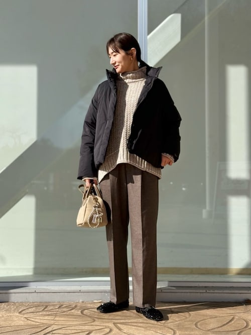 セール】バルキーアクリル メランジケーブル ハイネックニット ＜A DAY