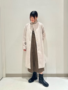 「アイテム（ノーカラーコート）」を使った、ア デイ イン ザ　ライフさん（レディース・157cm）の秋コーディネート