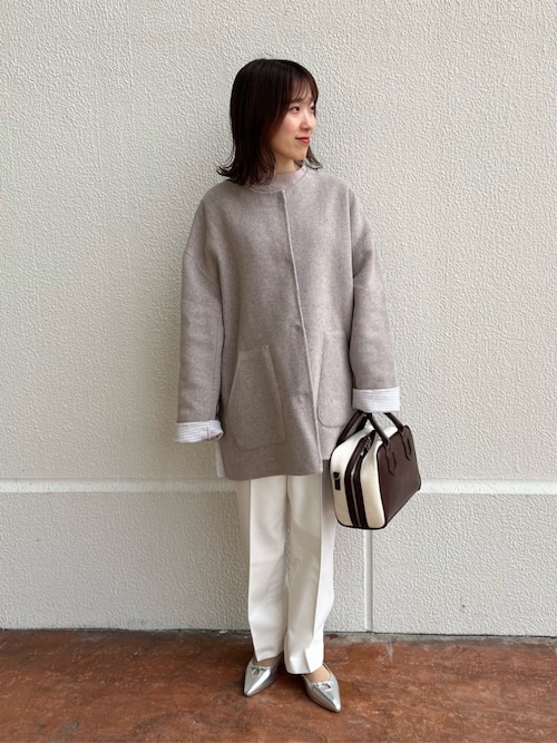 セール】リバー ノーカラーコート ‐リバーシブル‐＜A DAY IN THE LIFE