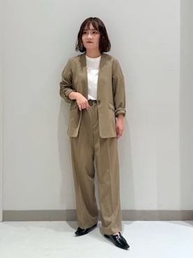 「アイテム（ノーカラーコート）」を使った、ア デイ イン ザ　ライフさん（レディース・161cm）の冬コーディネート