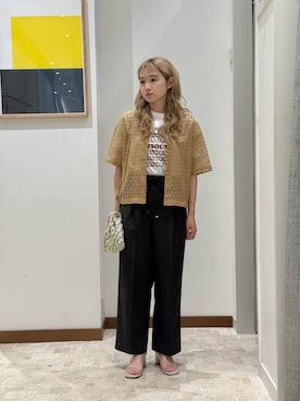 「アイテム（ハンドバッグ、ゴールド系）」を使った、ア デイ イン ザ　ライフさん（レディース・155cm）の夏コーディネート