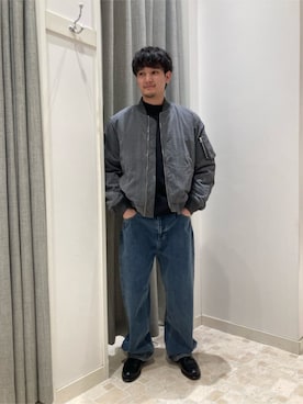 「アイテム（MA-1）」を使った、ア デイ イン ザ　ライフさん（メンズ・175cm）の冬コーディネート