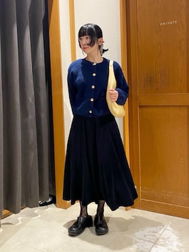 「アイテム（スカート）」を使った、ア デイ イン ザ　ライフさん（レディース・161cm）の冬コーディネート