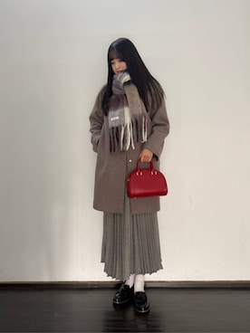 「アイテム（ノーカラーコート）」を使った、ア デイ イン ザ　ライフさん（レディース・170cm）の冬コーディネート