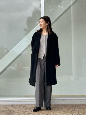 「オフィススタイル」｜「アイテム（チェスターコート）」を使った、ア デイ イン ザ　ライフさん（レディース・160cm）の秋コーディネート