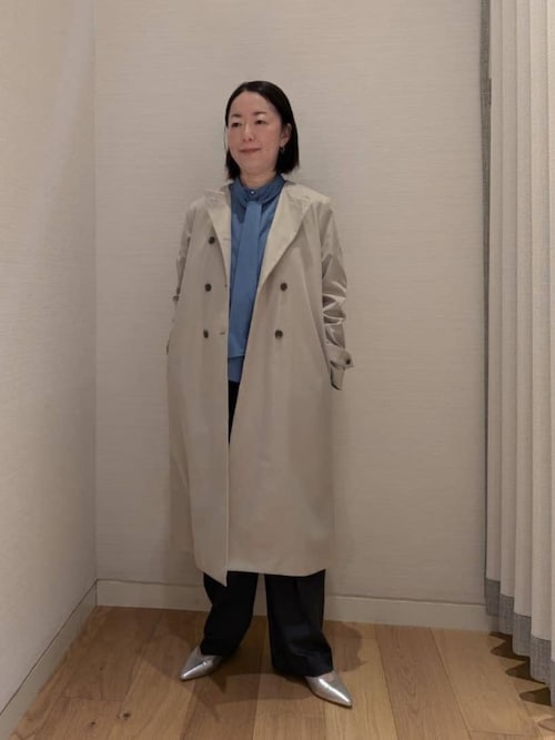 定価57200円 ユナイテッドアローズ ギャバ ノーカラー トレンチコート 36 UNITED ARROWS - 極美品タグあり☆UBCB ギャバ ノーカラー トレンチ
