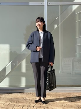 「アイテム（ノーカラーコート）」を使った、ア デイ イン ザ　ライフさん（レディース・165cm）の冬コーディネート