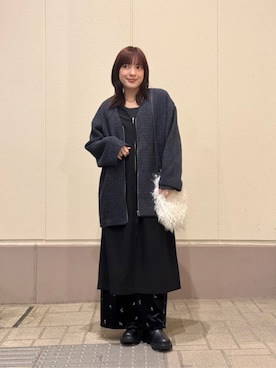 「アイテム（その他アウター、ブルー系）」を使った、ア デイ イン ザ　ライフさん（レディース・151cm）の冬コーディネート